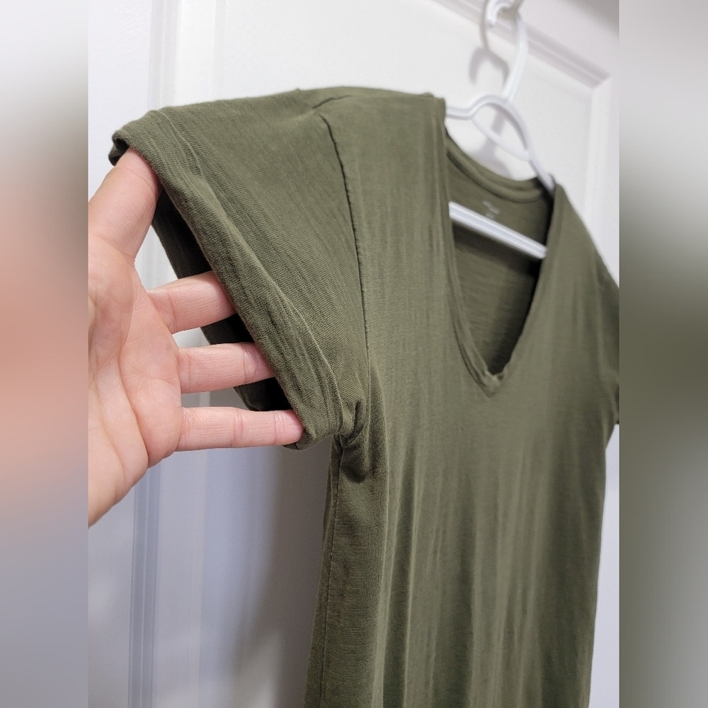 Olive Green Women's T-Shirt Dress XS